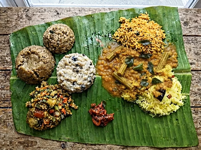 Valaikappu vegetarian food menu by Sathyabama Catering