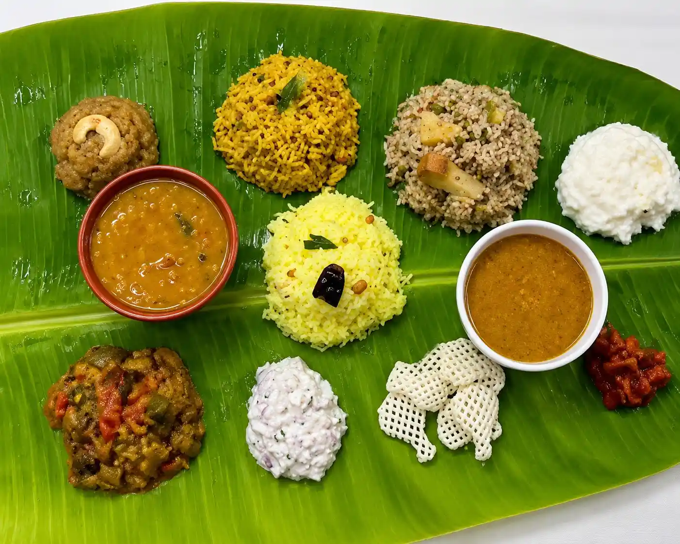 Traditional Indian food prepared for a family celebration